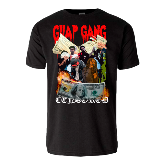 Camiseta de corte ajustado con estampado. Artículo original de Censored Clothing™ Artículo en colaboración con Guap Gang.
